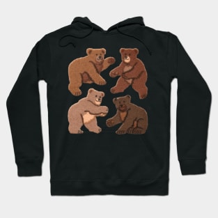 Dancing Bears Vintage Stickers Hoodie